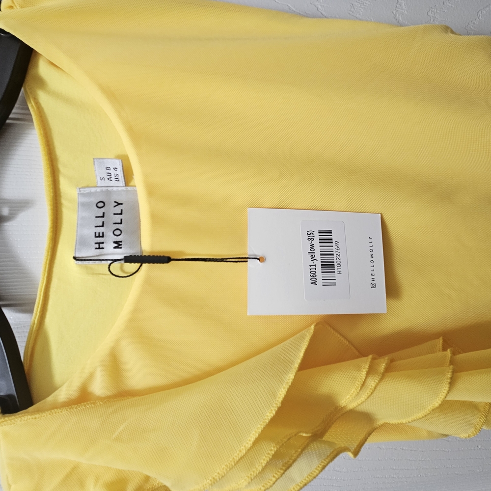 Hello Molly Yellow Ruffle Dress - Picture 10 of 13
